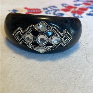 Elegant Black and Silver Women's Bracelet